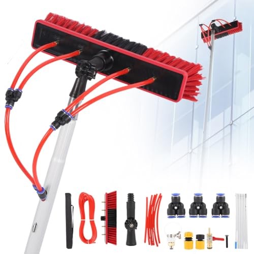 Solar Panel Cleaning Kit, Aluminum Alloy 23 FT Water Fed Pole Adjustable