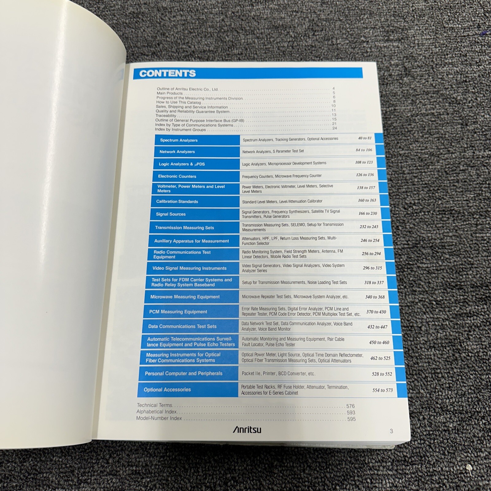 Anritsu Electronic Measuring Instruments Catalog ~ 1985/1986 ~ Hardcover