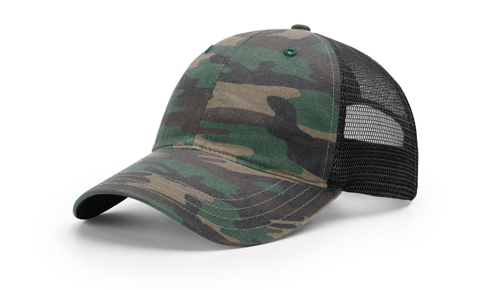 Richardson 111 Garment Washed Trucker Hat Unstructured Mesh Back Relaxed OSFM