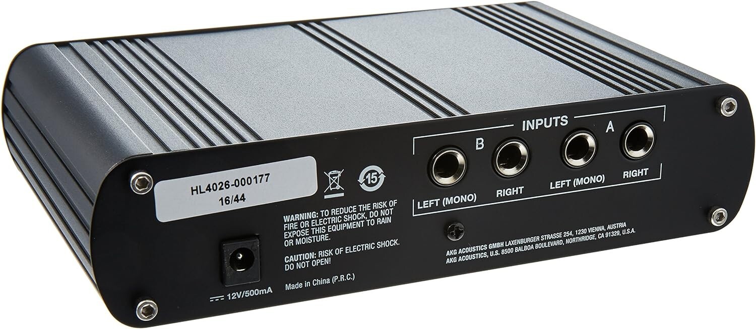 AKG HP4E 4-Ch 4-Outlet Headphone Amplifier & Volume Control & Universal Adapter