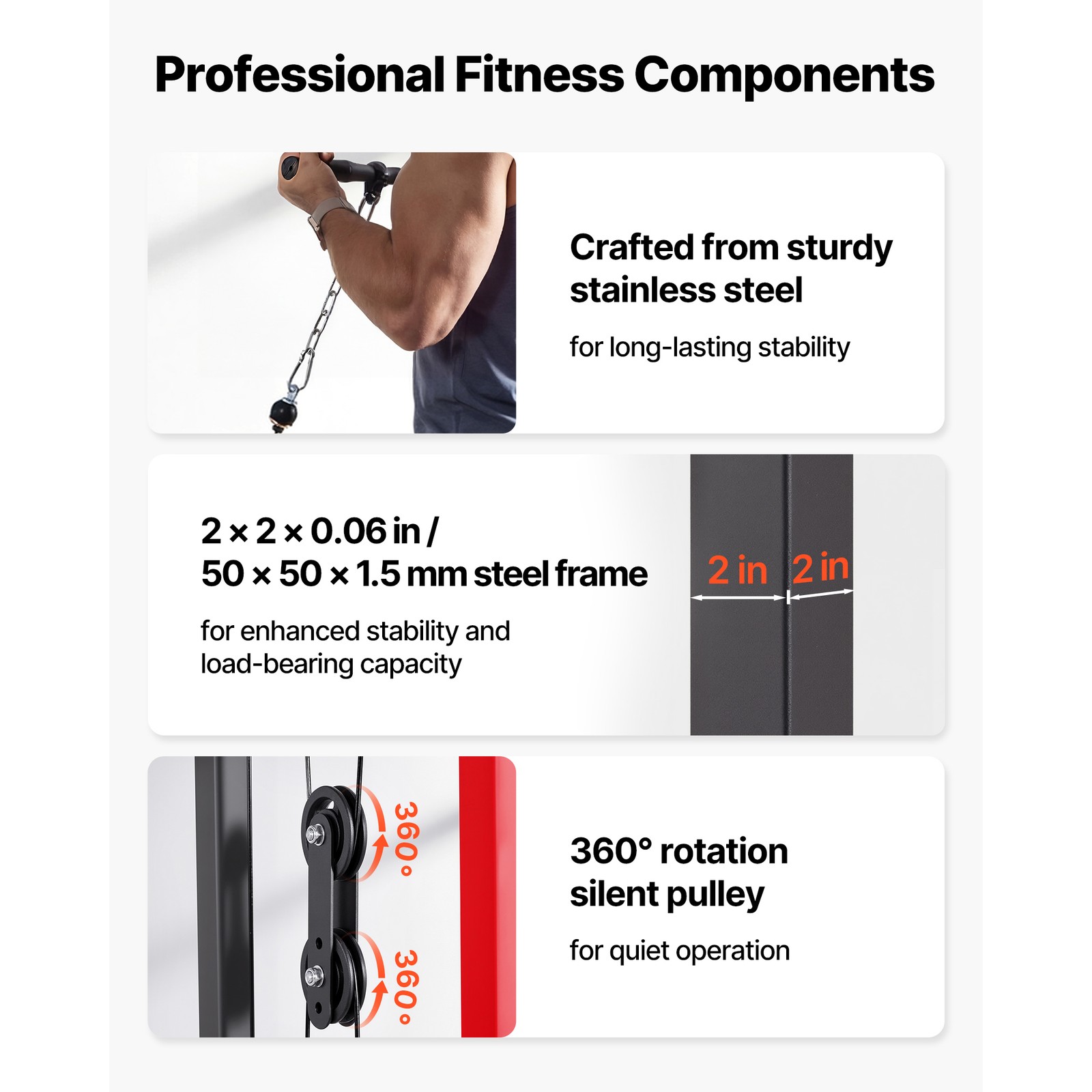 Uimoso 3-in-1 LAT Pull Down Machine with Adjustable Seat and Versatile Design