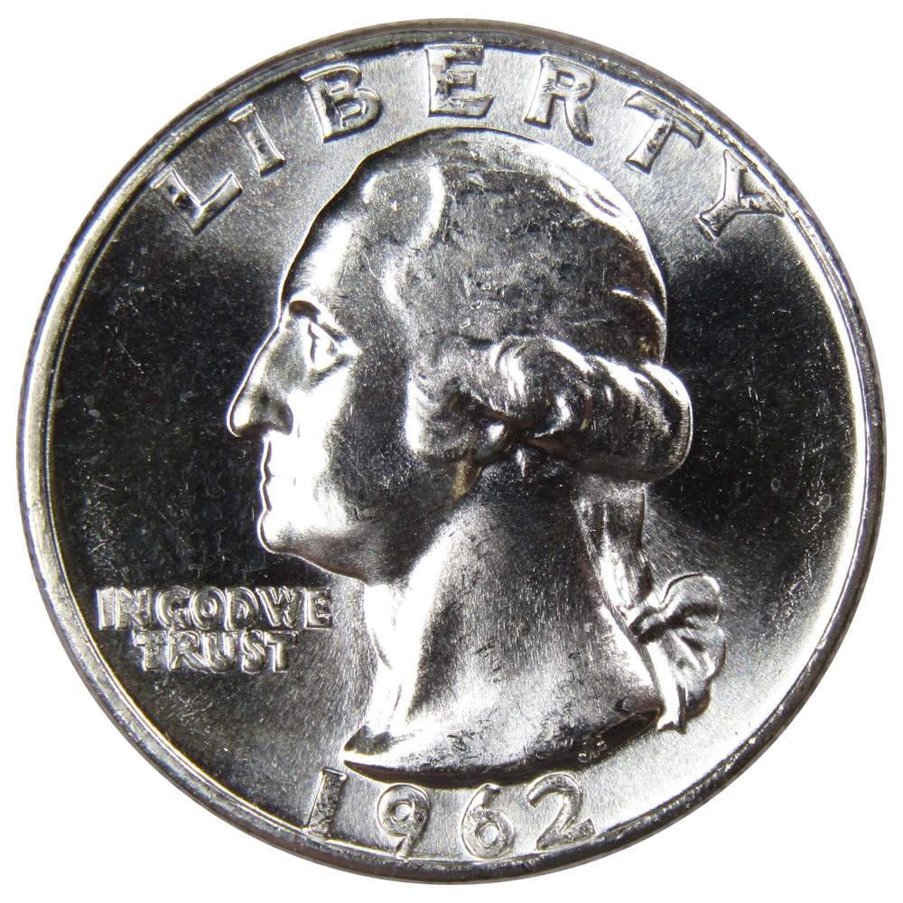 1962 Washington Silver Quarter Uncirculated Mint State 25c Coin