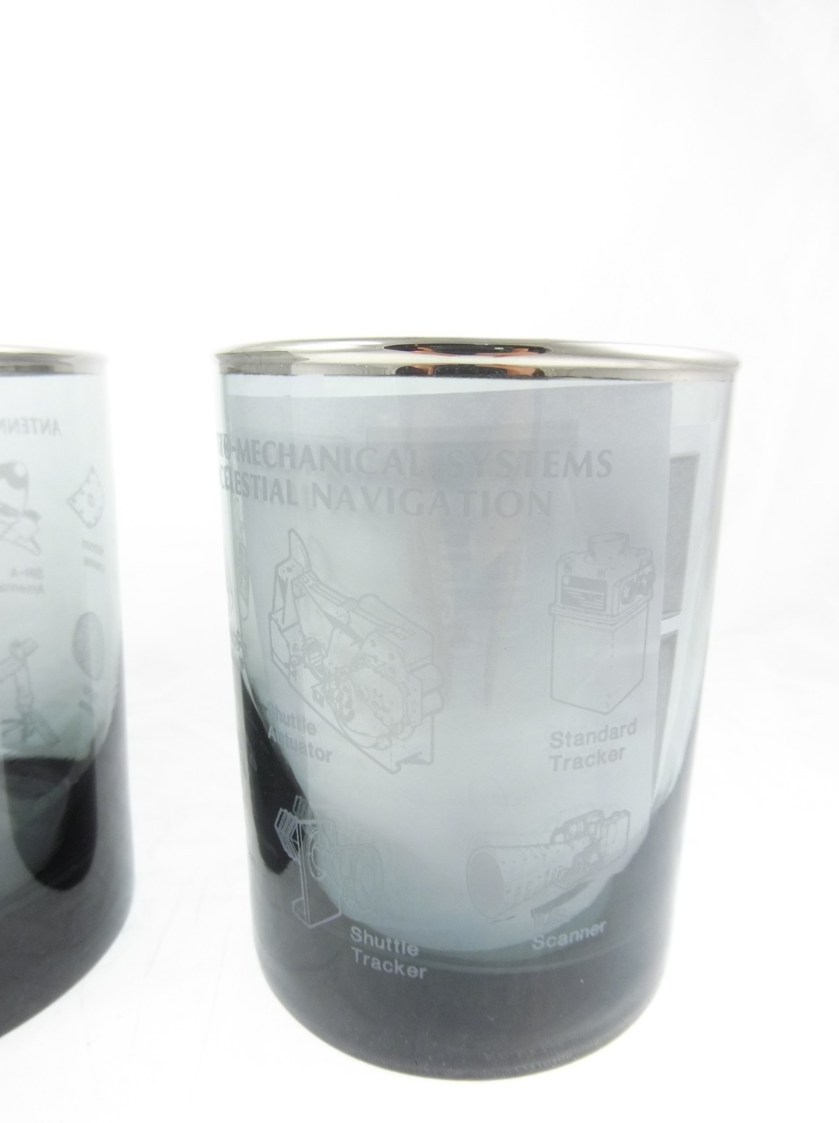 2pc Set Aerospace Systems Division Celestial Navigation Antenna Drinking Glasses