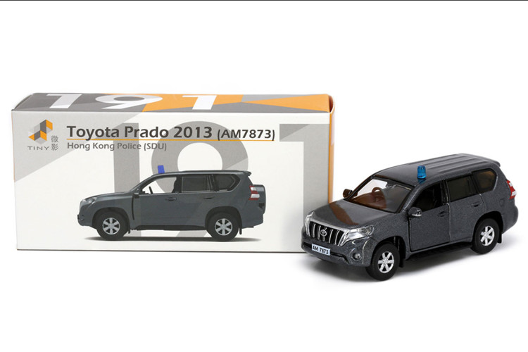 Tiny 1/64 Scale Toyota Prado SUV Hong Kong Police SDU Alloy Model Car Gifts