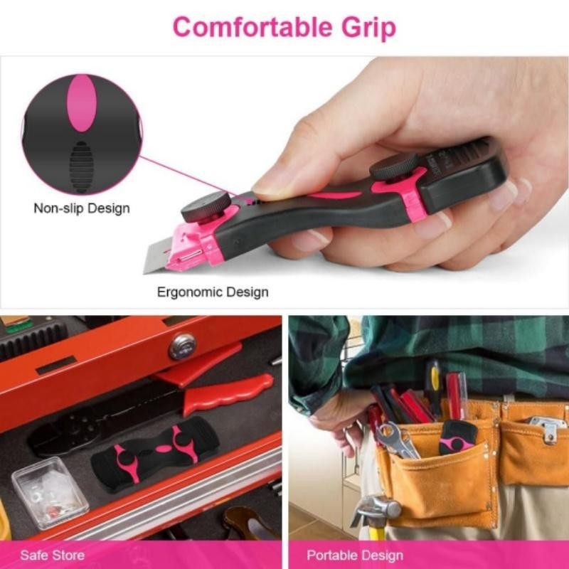 Razor Blade Scraper, Double Edged Razorblade Scraping Tool with 20 Pcs Blades