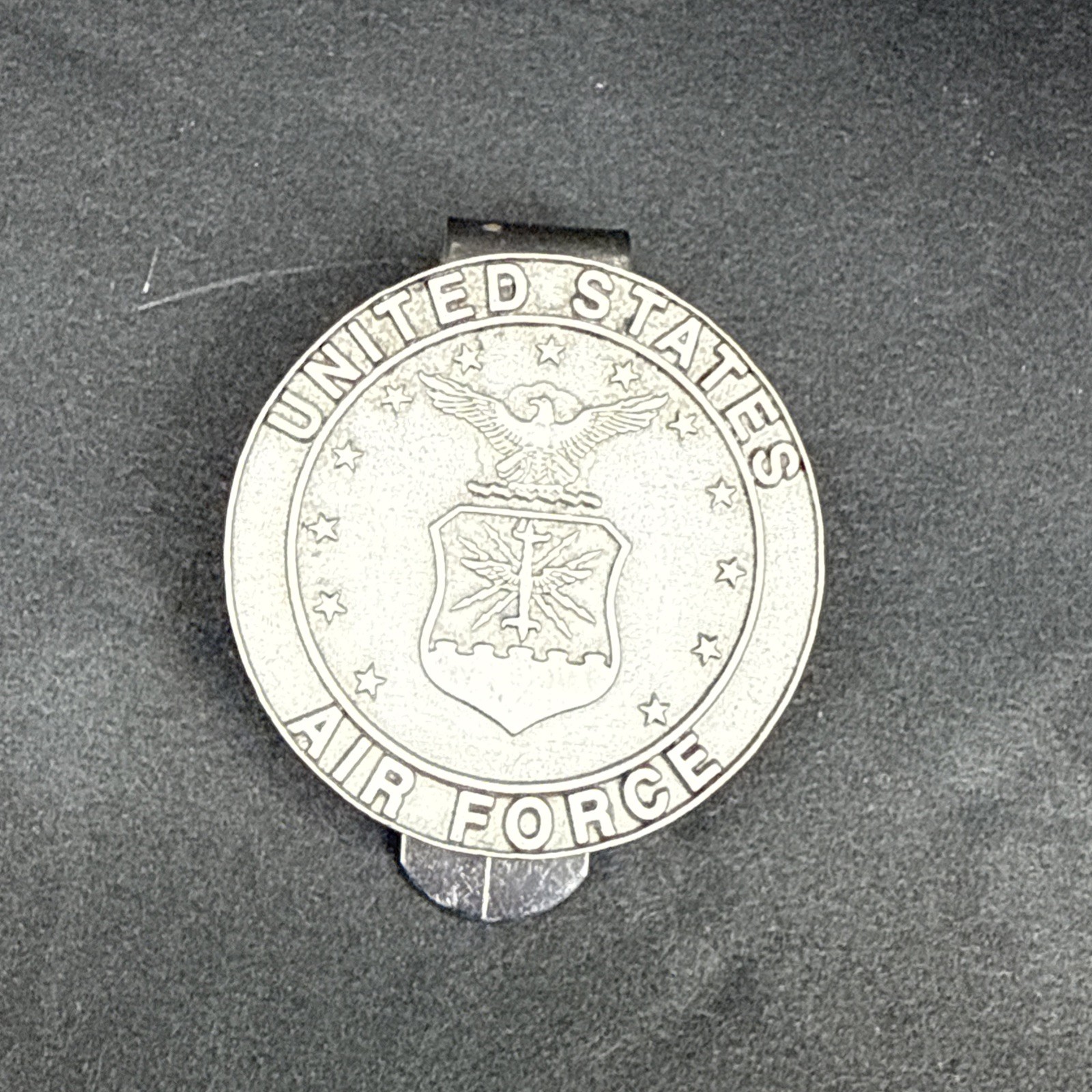 United States U.S. Air Force Solid Pewter Visor Clip Faithful Creations EUC