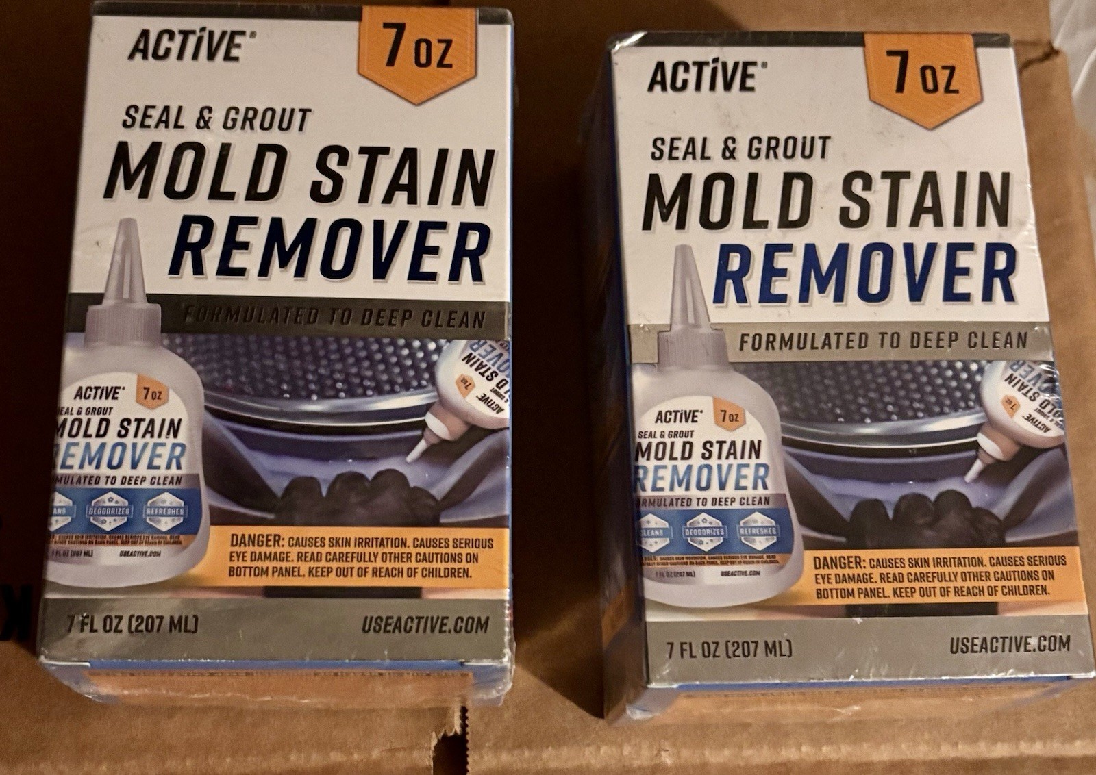2x Active Seal & Grout Mold Stain Remover Cleaner Heavy Duty Deep Clean Lot New