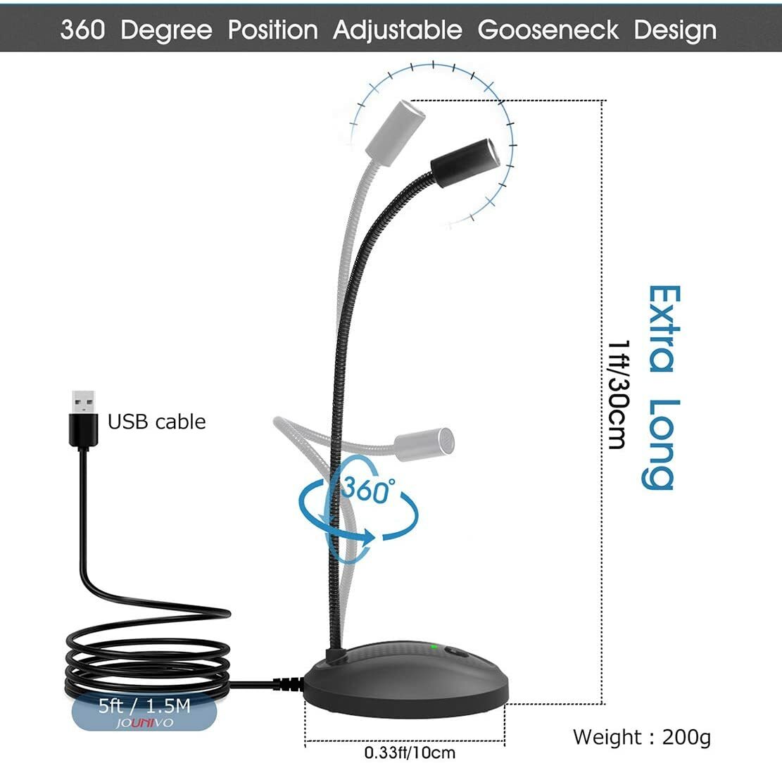 USB desktop microphone with mute button