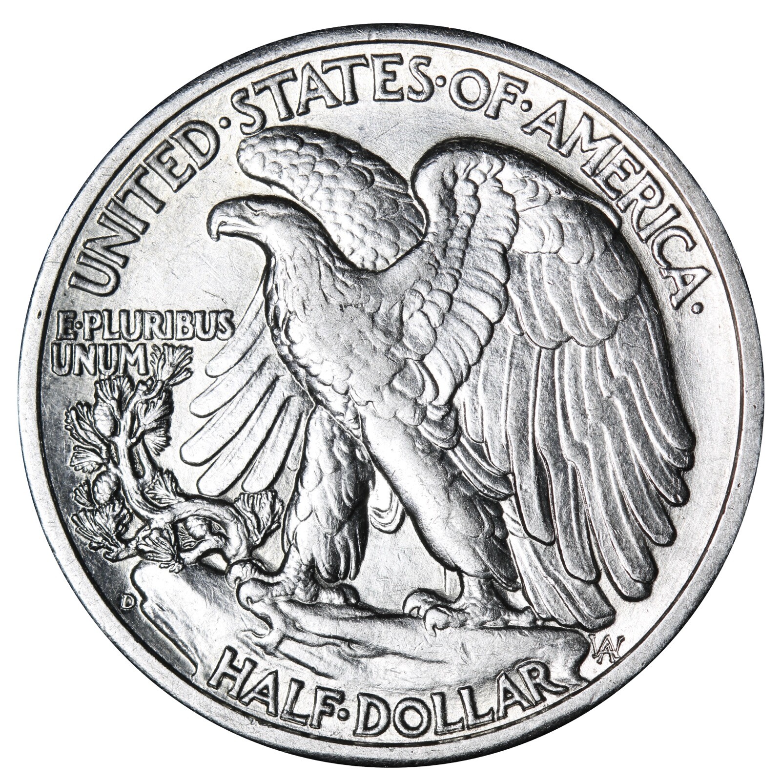 1942-D Walking Liberty Half Dollar In AU Condition