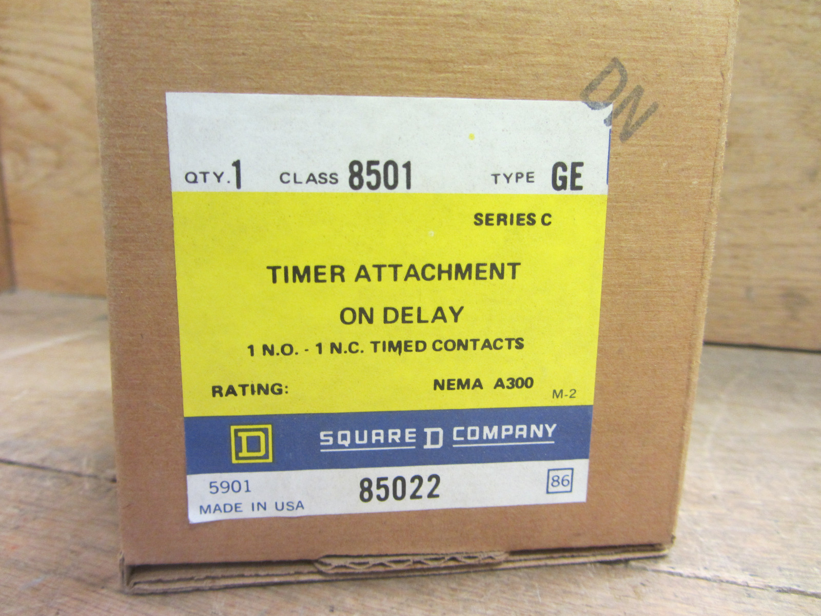 Square D 85022 Timer Attachment on Delay Nema A300 Series C NEW CSQ