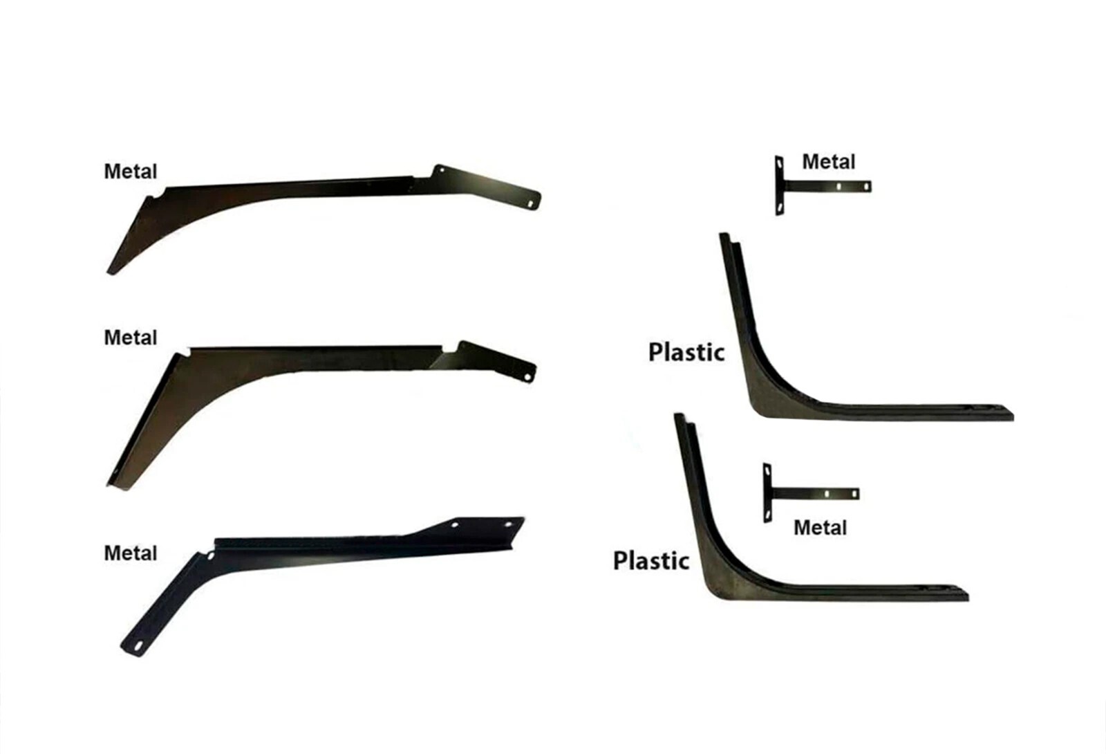 7 Pc Set Top & Bottom Cab Fairing Brackets Right Compatible with Volvo VNL 04-17