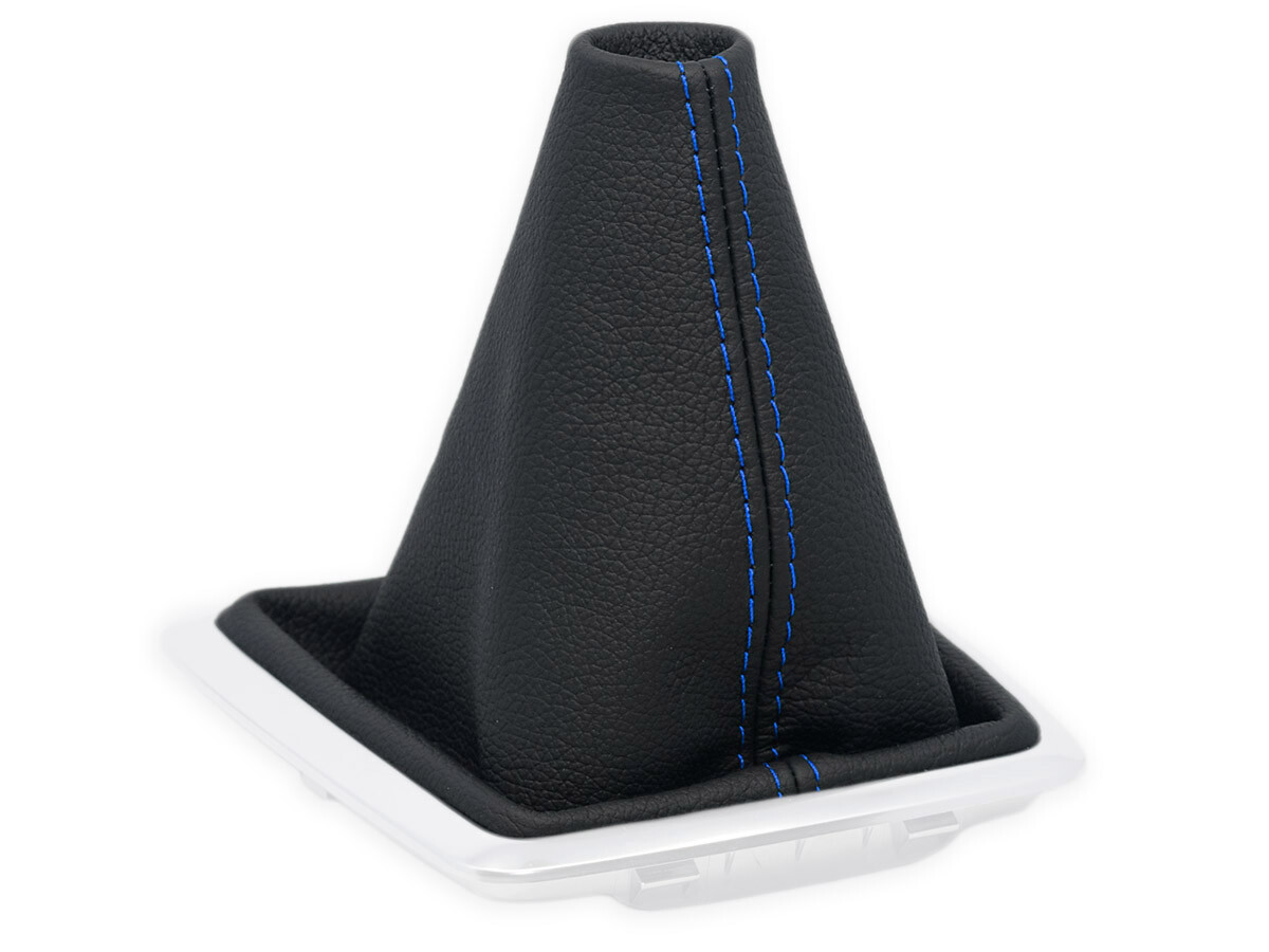 FOR FORD FOCUS 2 FL 2008-2010 GEAR SHIFT BOOT GAITER LEATHER STITCHING BLUE