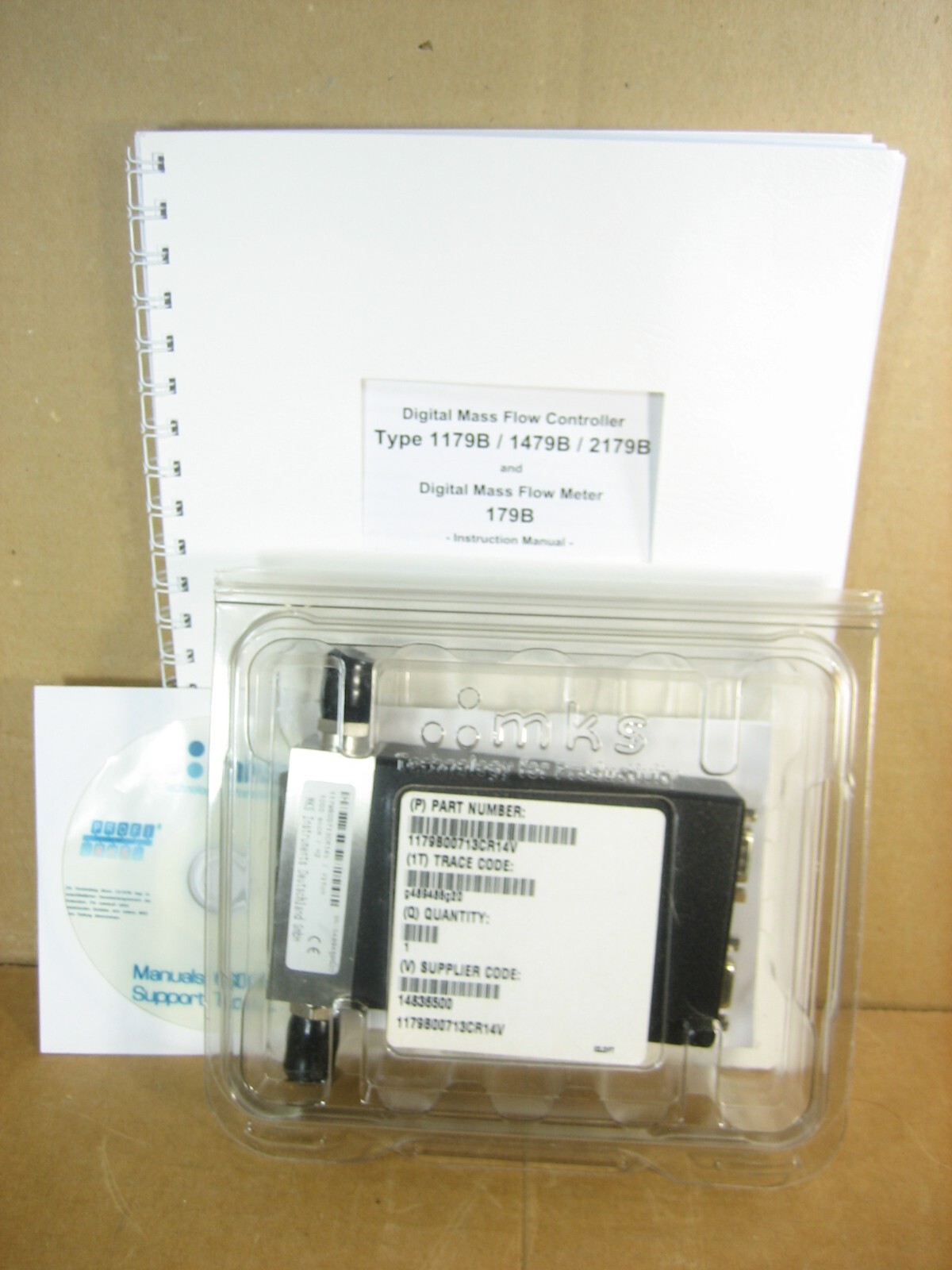 MKS MASS-FLOW CONTROLLER MODEL# 1179B00713CR14V, 1000 SCCM / H2