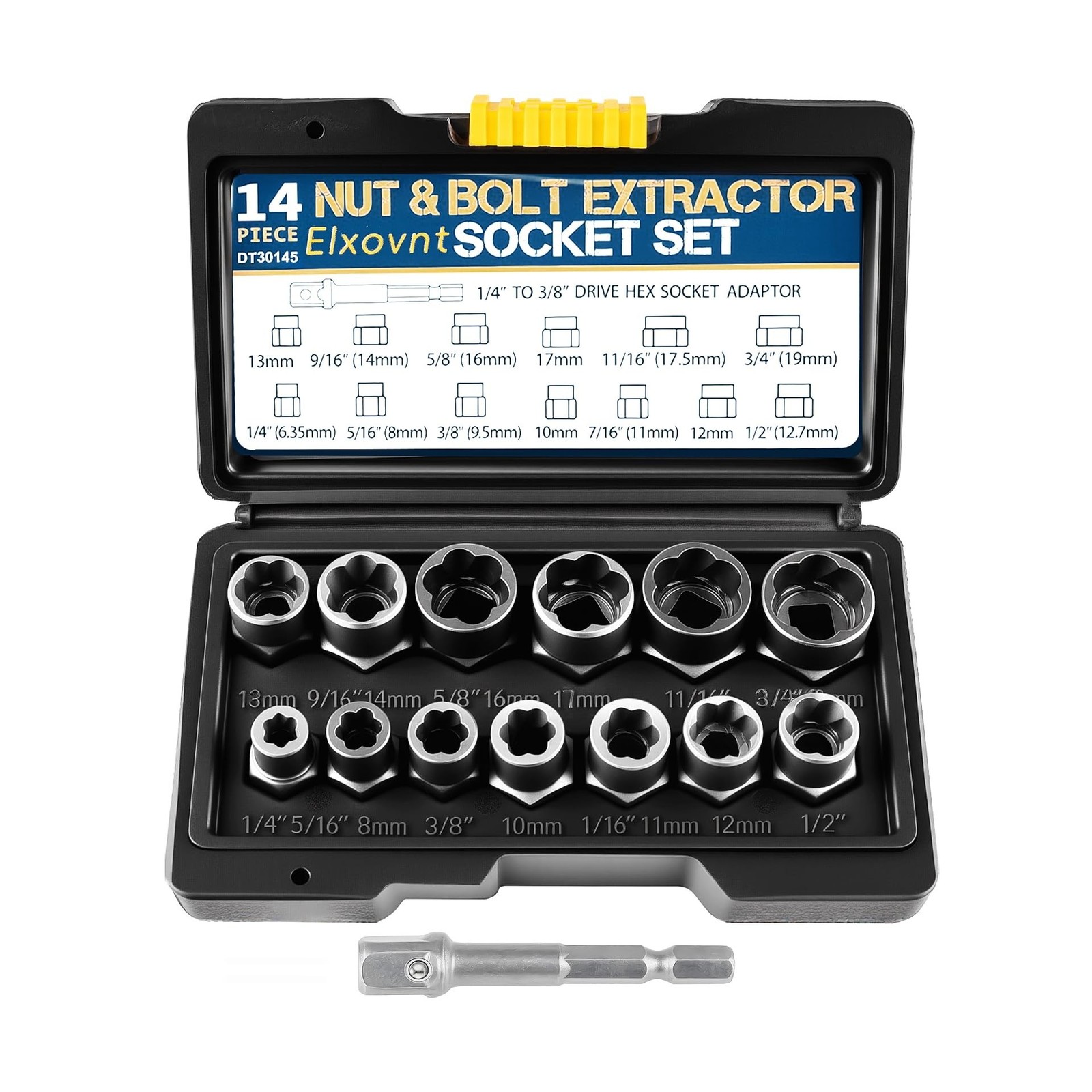 Bolt Extractor Kit, 14Pcs Cr-Mo Steel Bolt Extractor Set, 3/8" ... FAST USA SHIP