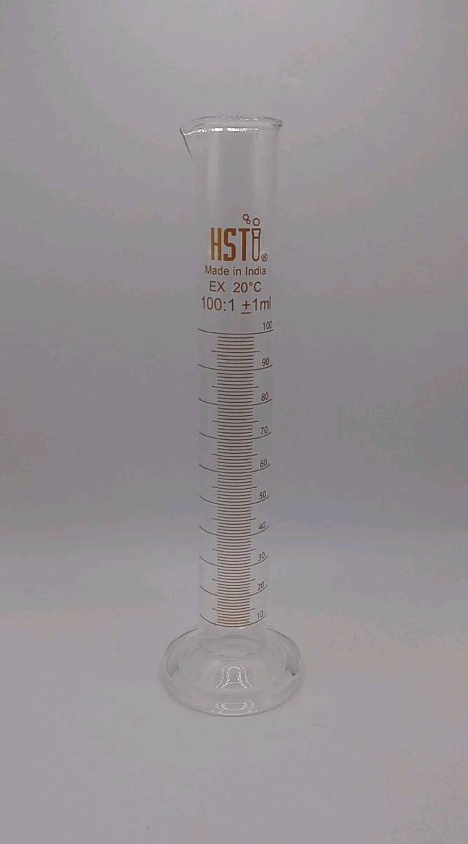 HST Home Science Tools 100ml Glass Graduated Cylinder, Made In India!