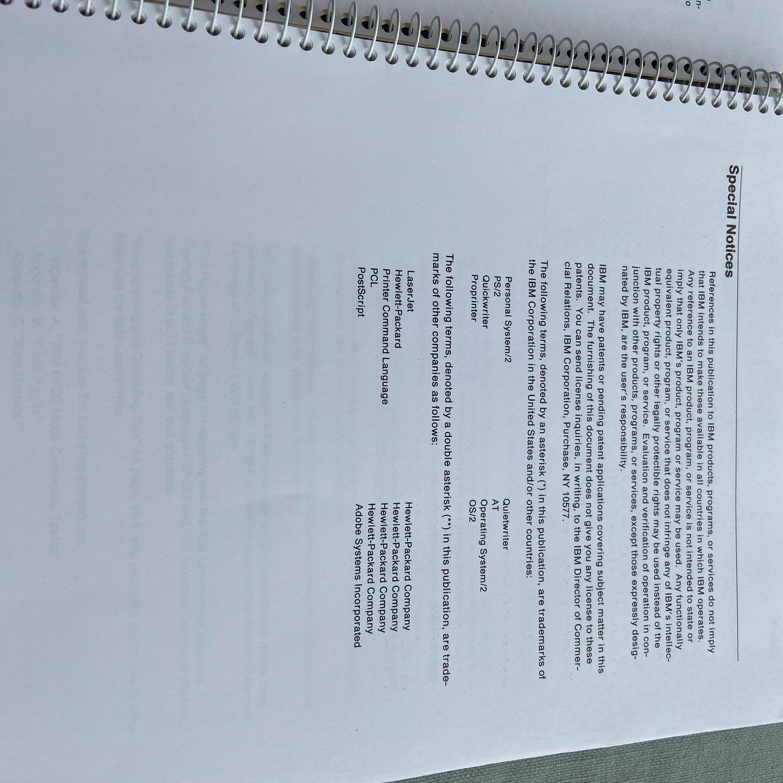 IBM Book Laser Printer Technical Reference 2380 2381 Users Guide Manual 1st Ed.