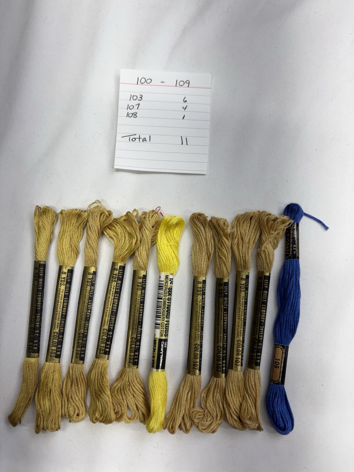 Embroidery Thread Lot Numbers 100-199 154 Skeins