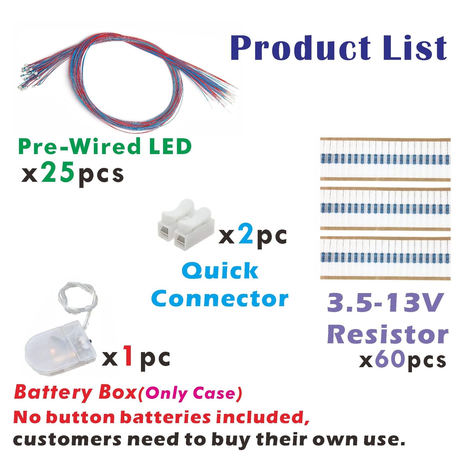 25PCS Pre-Wired 0805 SMD LEDs(Light Mode: Continuous Warm White Light) Micro ...