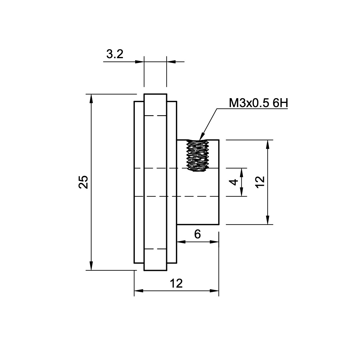 25mm Aluminum Drive Roller