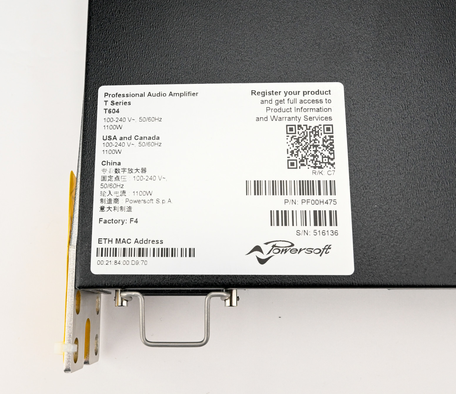 Powersoft T604 Amplifier