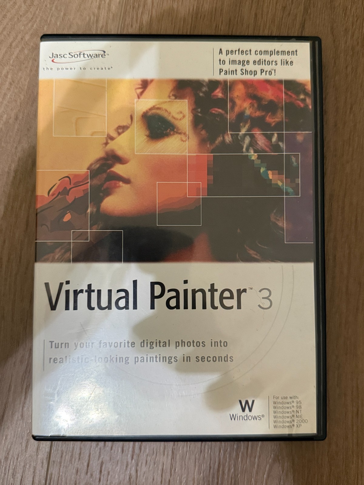 Virtual Painter 3 Jasc Software PC Windows 2001 Complete w/ Manual Graphics