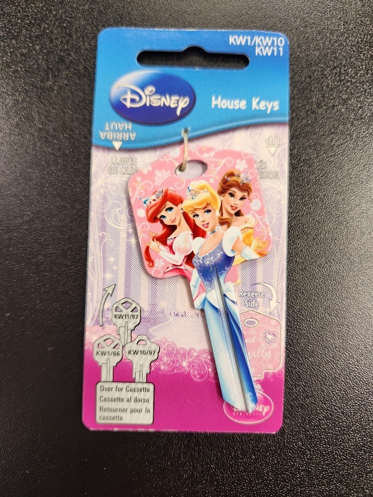 DISNEY TRUE ROYALTY PRINCESSES KWIKSET KW1/KW10 KEYBLANK (DISCON.)-READ DETAILS