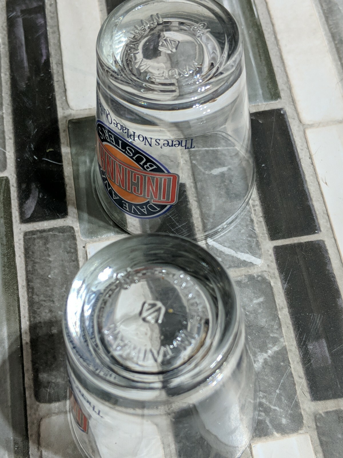 Set Of 2 Dave & Buster's Cincinnati Shot Glasses