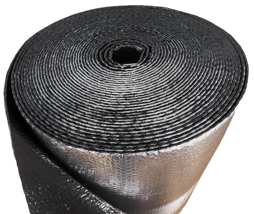 REFLECTIVE BLACK / SILVER FOIL Double BUBBLE Foil Insulation Roll 12X10 R8