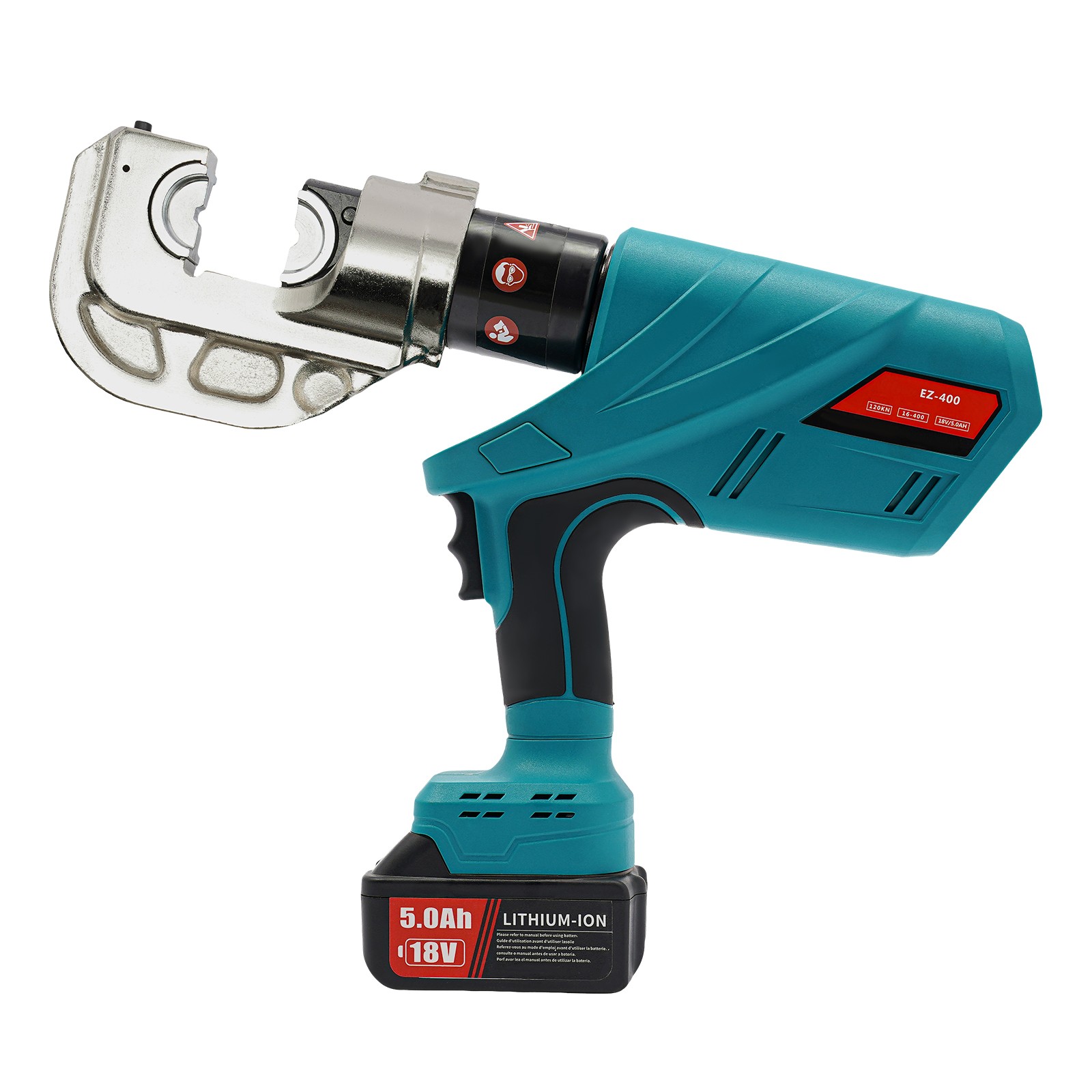 Electric Hydraulic Plier Rechargeable Battery Powered Crimping Tool 18V 10-400m㎡