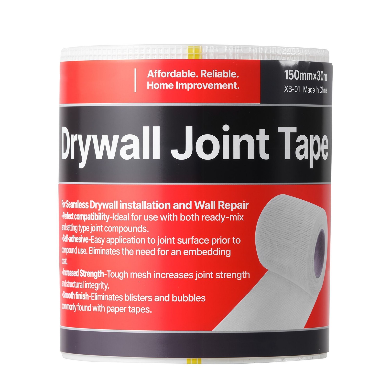 Drywall Mesh Tape, 5.91 inch W x 98.43 ft L Self-Adhesive Fiberglass Drywall Joi
