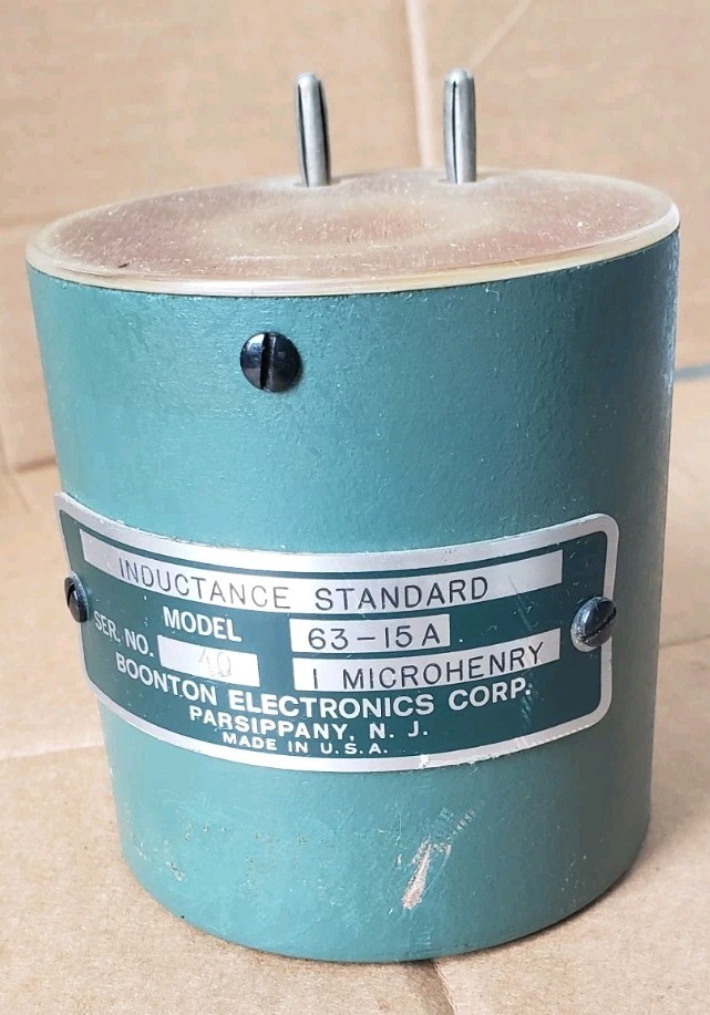 BOONTON ELECTRONICS 63-15A INDUCTANCE STANDARD, 1 uH