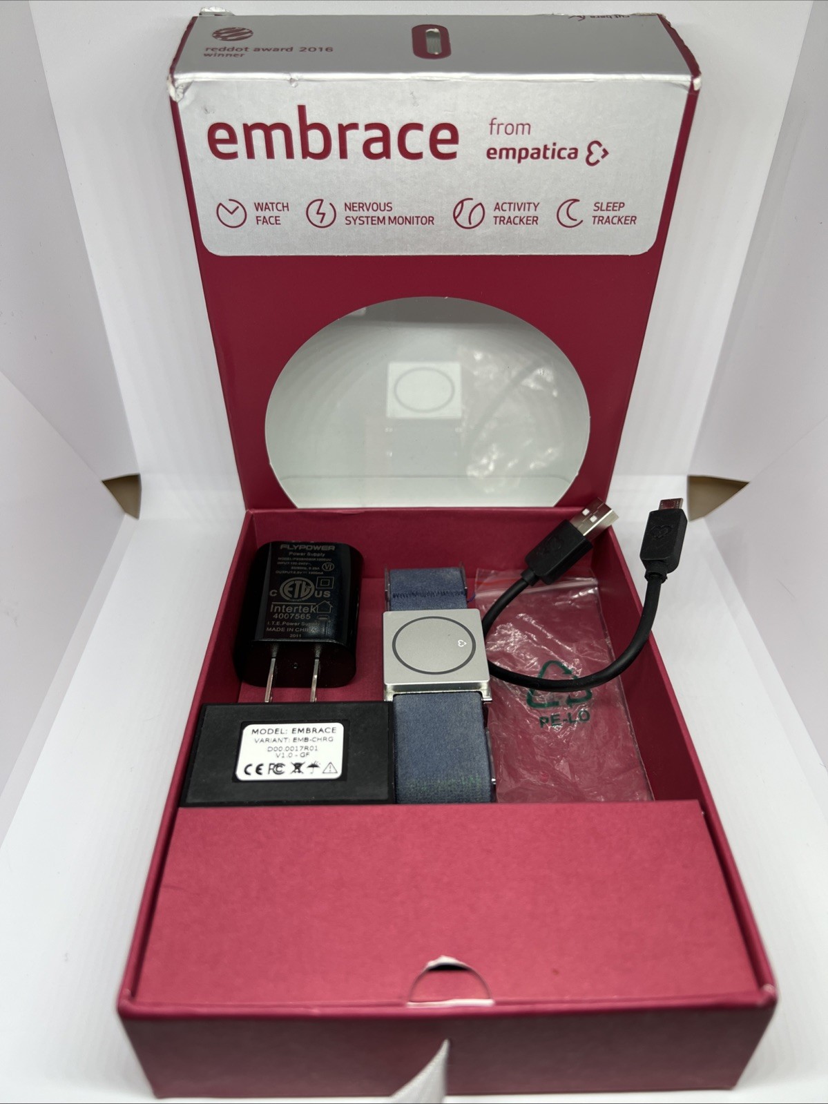 PARTS Empatica Embrace Seizure Epilepsy Monitoring Smartwatch IP67 AS IS READ