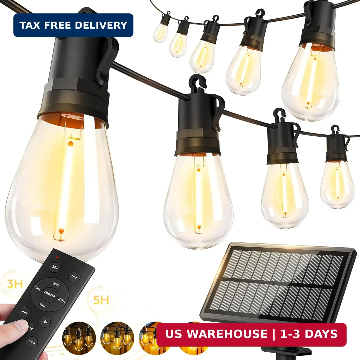 50ft-Solar-Powered-Lights-Outdoor-Waterproof-String Lights-Outside-Patio-Yard-Ga