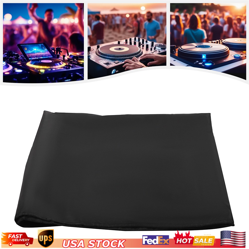 DJ Black Portable Oxford Cloth Scrim DJ Display Stand Facade Booth Event Cover