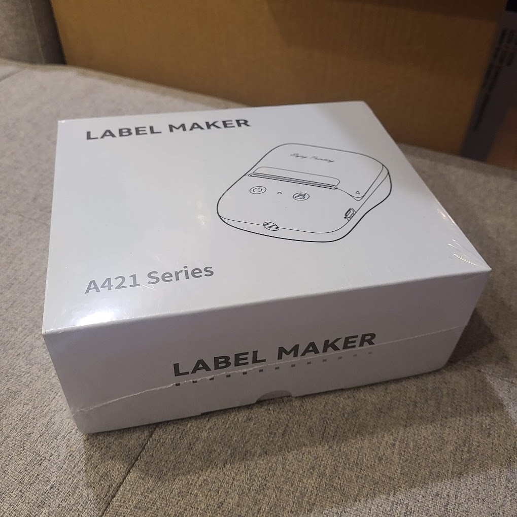 A421 Bluetooth Label Maker Machine, Portable Thermal Printer Barcodes [1 Roll]