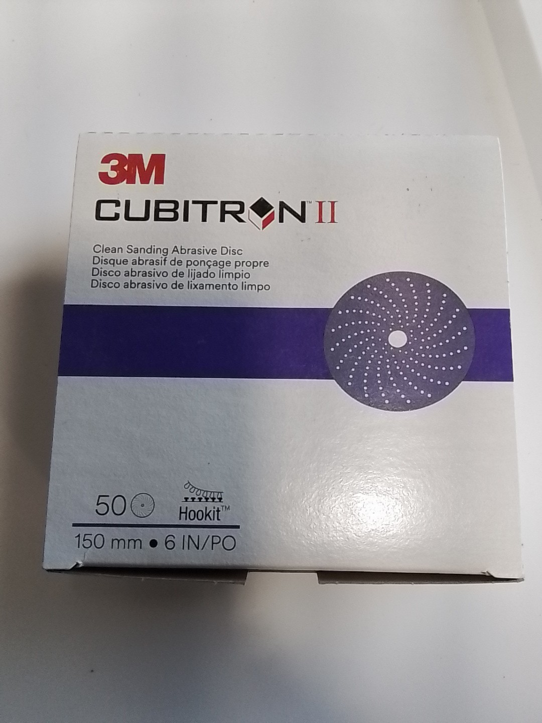 3M 31486 Cubitron II Hookit Purple Clean Sanding Abrasive Disc 6 in 600+ Grade