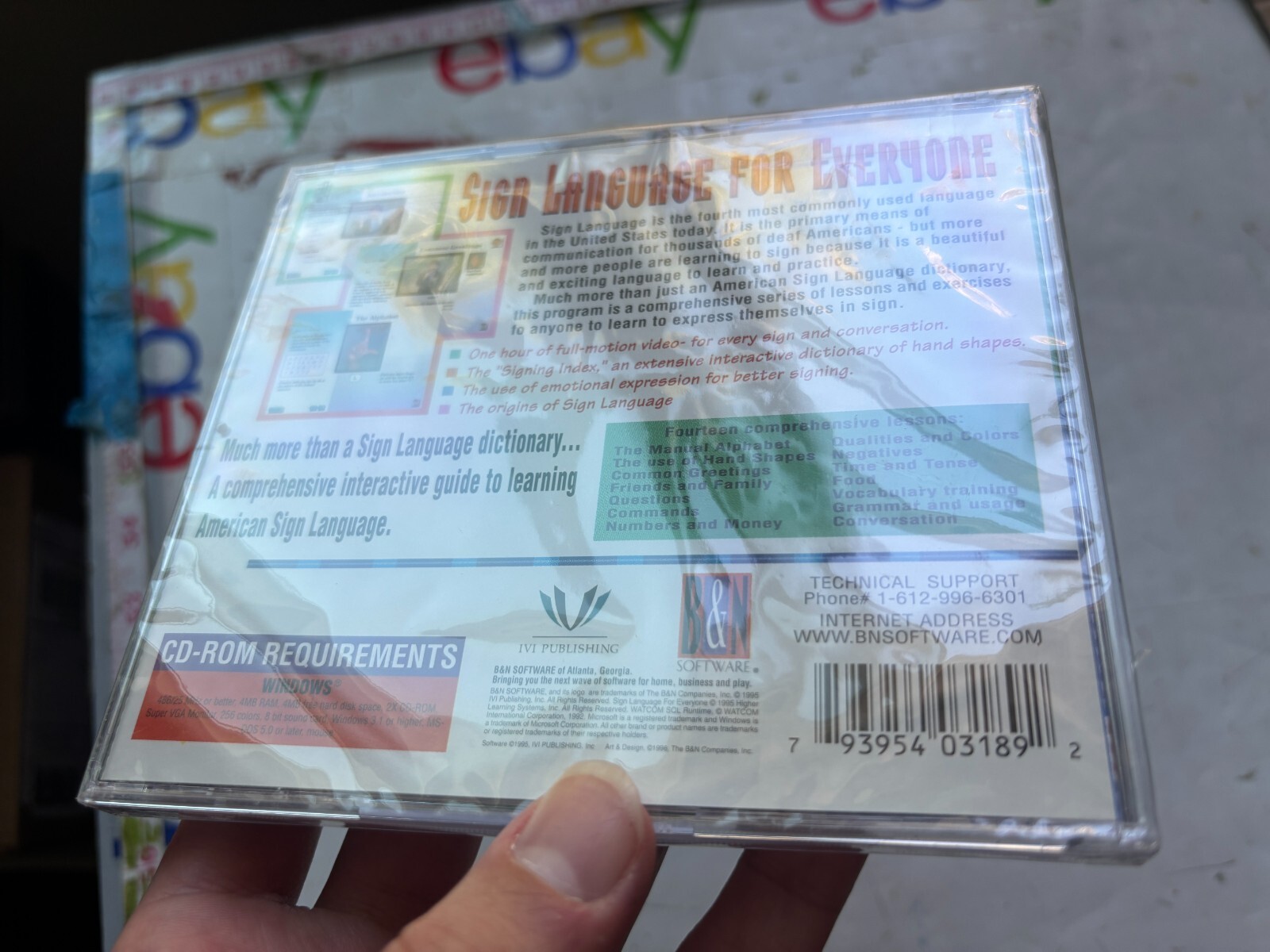 Sign Language For Everyone (PC, 1996) B & N Software IVI Publishing New