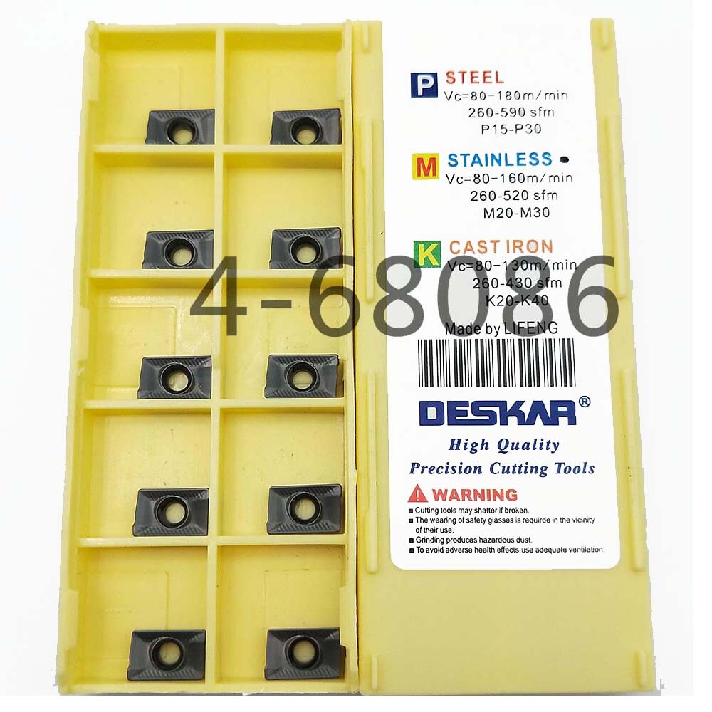 50pc APKT1003 PDTR LF6018 Milling cutter carbide insert APKT 1003 milling insert