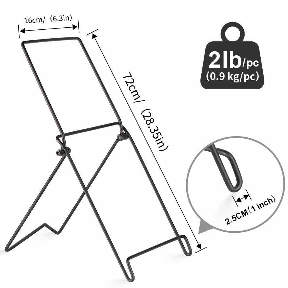 Pair Solar Panel Fixed Bracket Mount Portable Foldable Carbon Steel Bracket