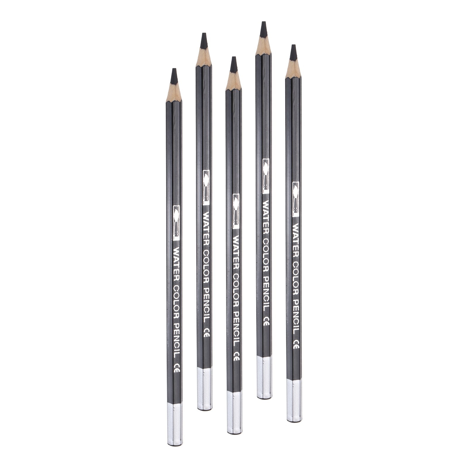 Pack of 5 Water Soluble Fabric Pencils Tailors Fabric Pencils Black