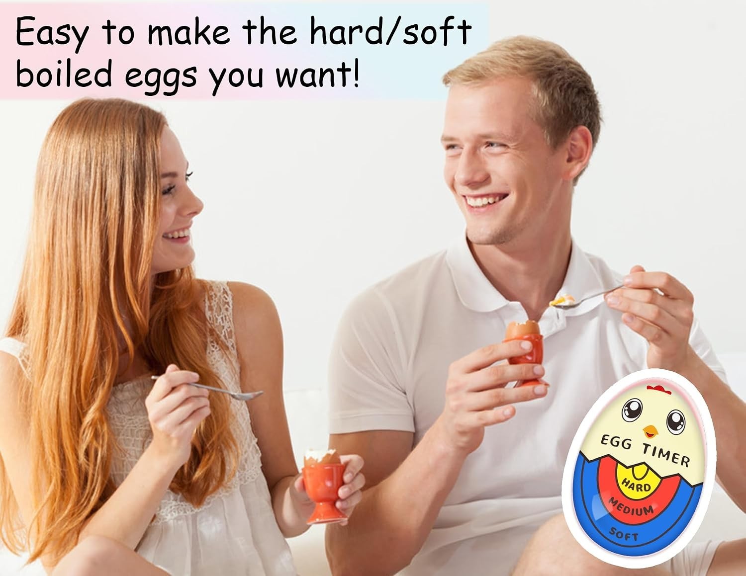 Egg Timer for Boiling Eggs that Changes Color When Done, Tricolor