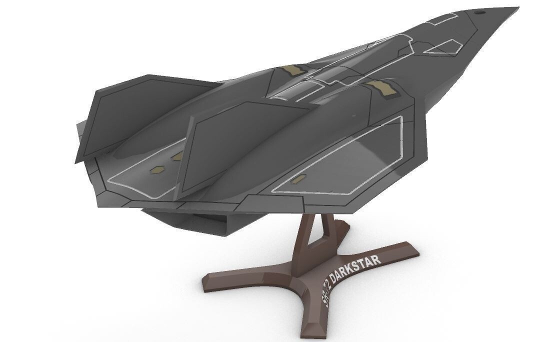 Us Dark Star Sr-72 Reconnaissance Aircraft 1/200 Unpainted Model Customized Toy