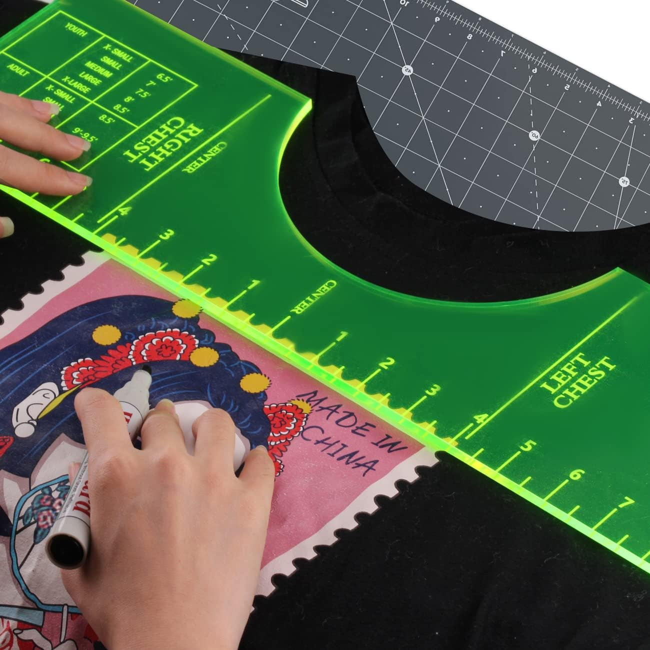 T-Shirt Rulers Guide,Alignment Ruler Shirt Measurement Tool for Applying Vinyl a