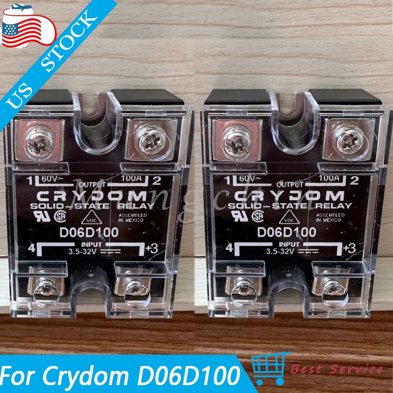 2* New For Crydom D06D100 DC Output Panel Mount SSR 100A 60VDC Solid State Relay