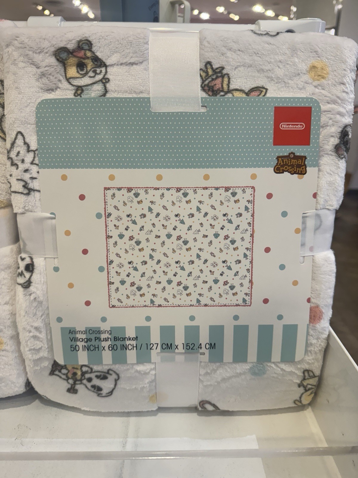 Nintendo Store NY Animal Crossing Village Home Collection Plush Blanket NWT