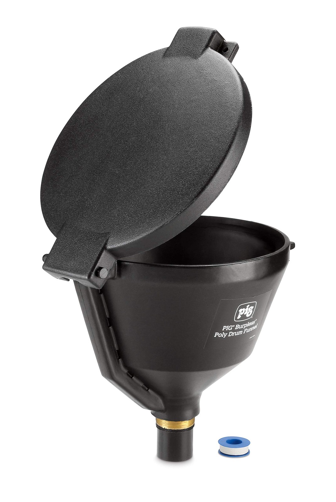 PIG Drum Funnel | Burpless Poly | for 30 and 55 gal Plastic Black