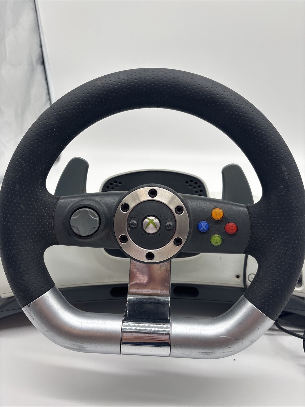 Microsoft Xbox 360 Wireless Racing Steering Wheels Controller+Pedals Only AS IS