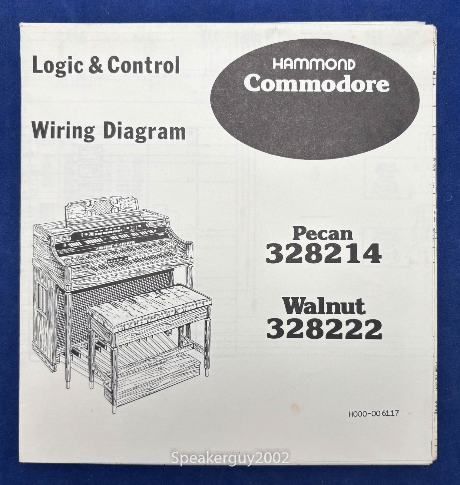 Hammond Organ Commodore Logic & Control Wiring Diagram / 328214 328222