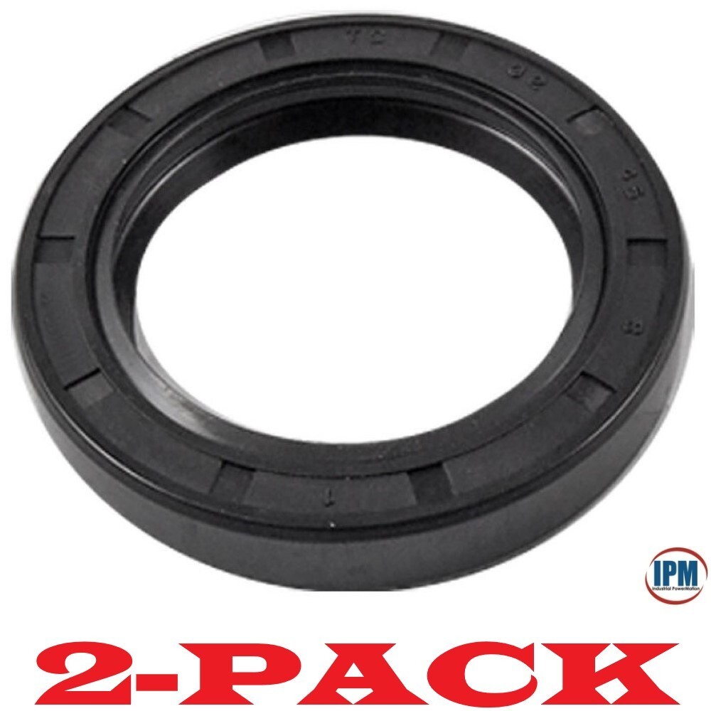 2-PACK! TC 10x17x5 Metric Oil Seal Buna-N Dual Lip, Spring Loaded (IPM) 10-17-5