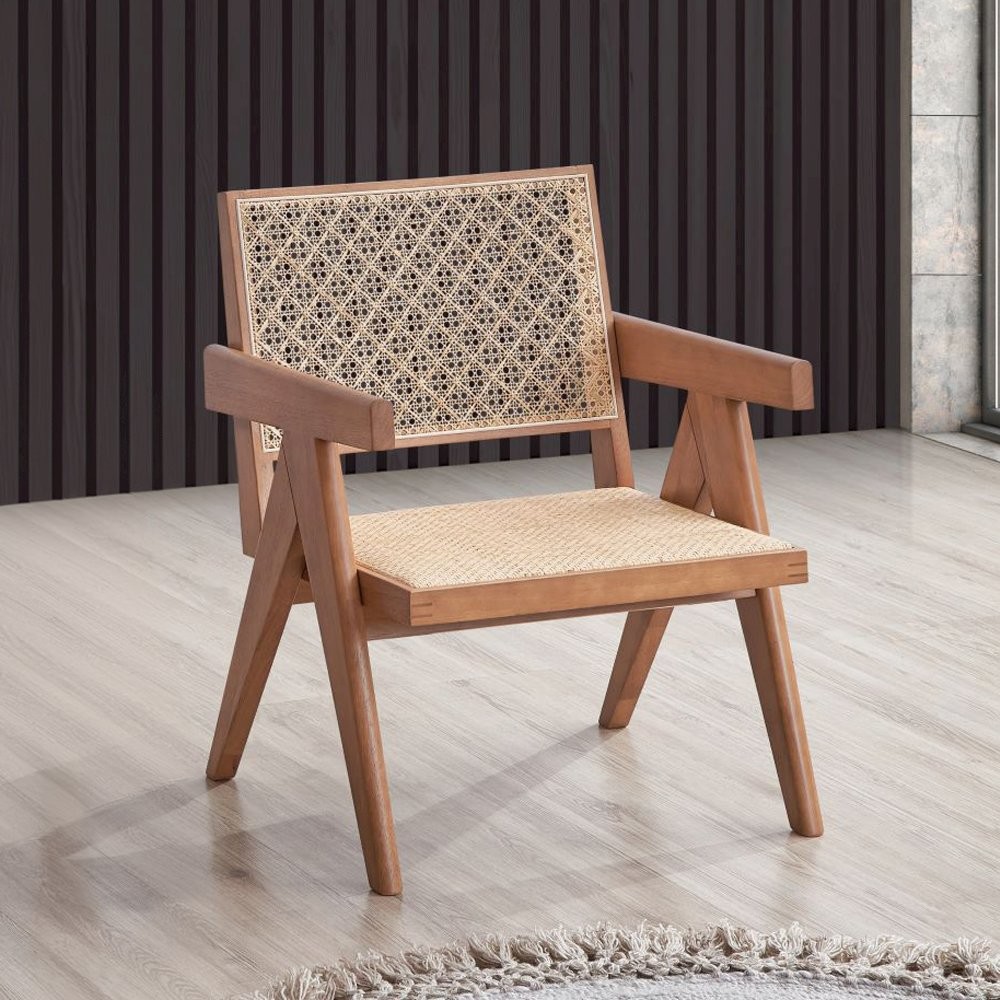 Velentina Accent Chair Rattan & Natural